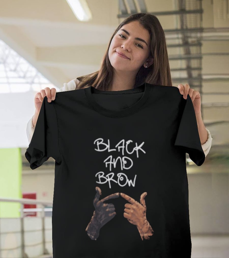 Black And Brown Hand Gesture T-Shirt