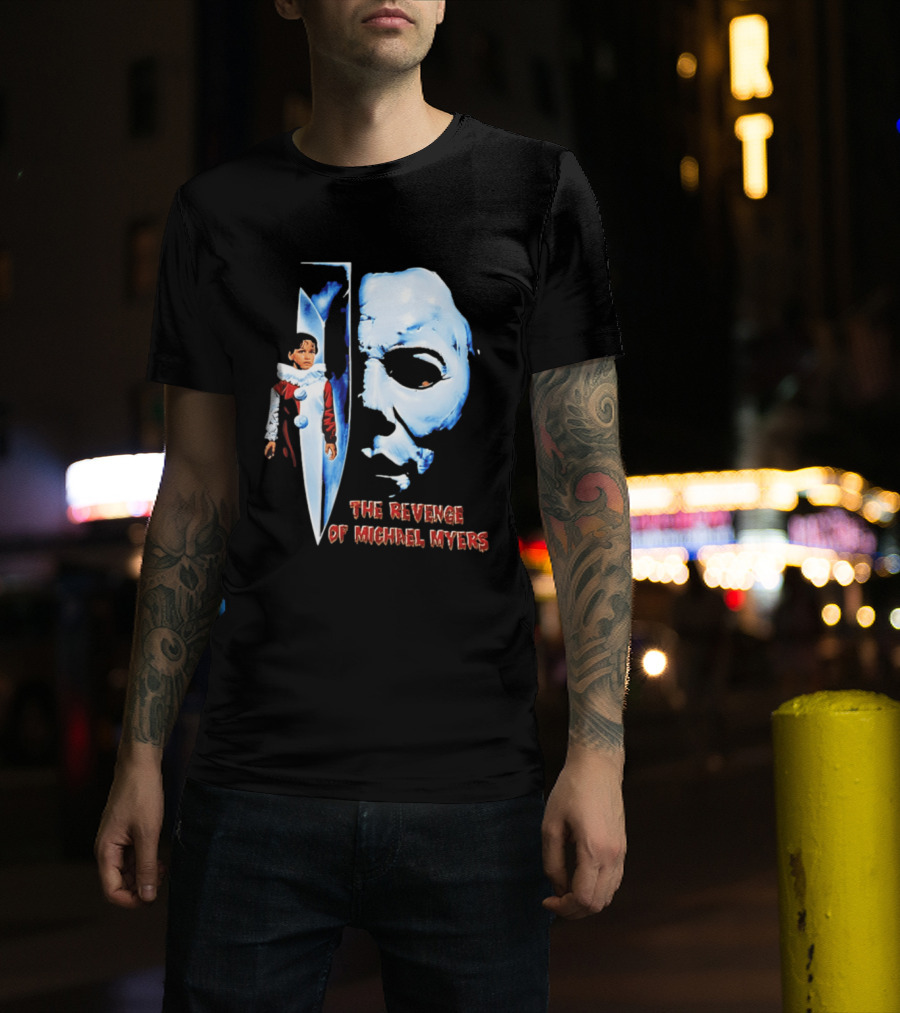 The Revenge Of Michael Myers Halloween Mask Knife Clown T-Shirt