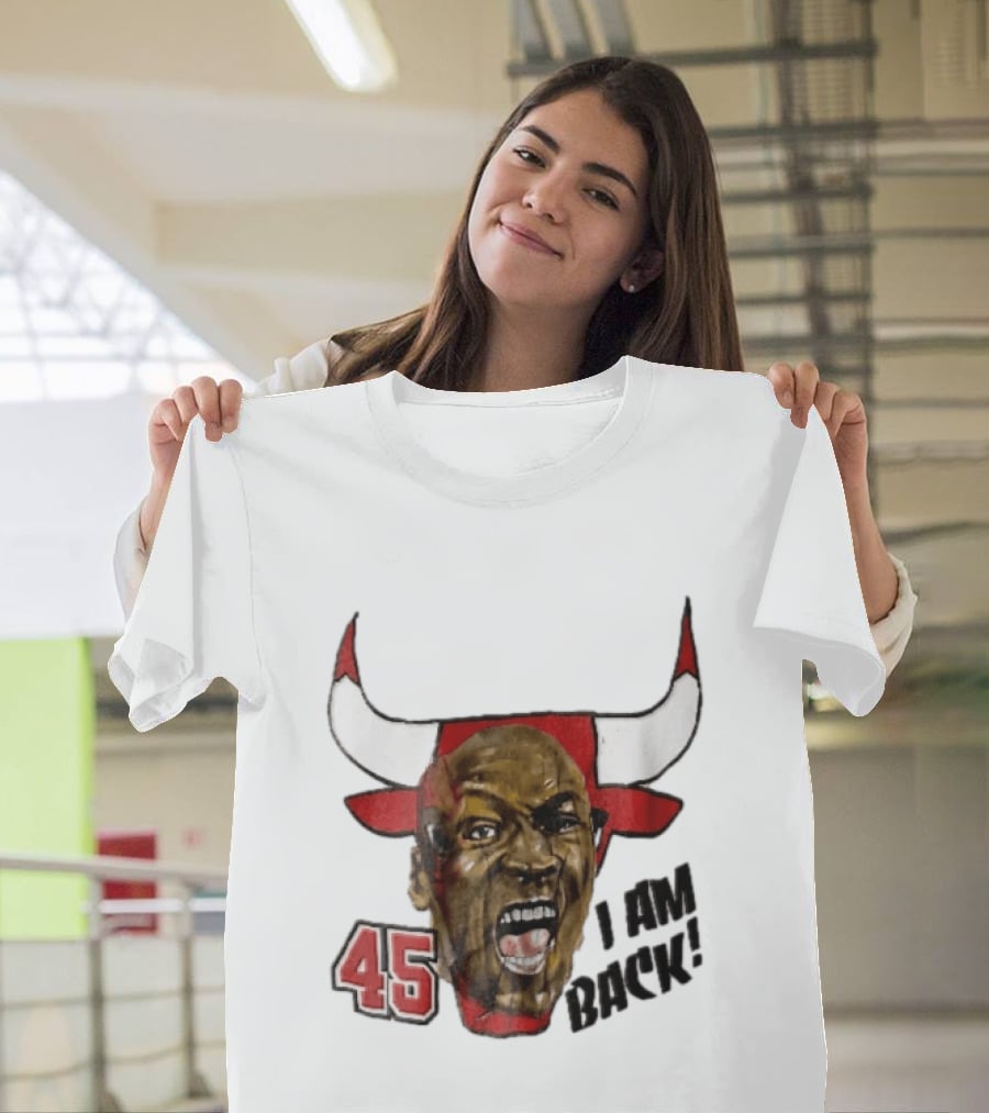 Chicago Bulls NBA 45 I Am Back Screaming Face Bull Bootleg T-Shirt