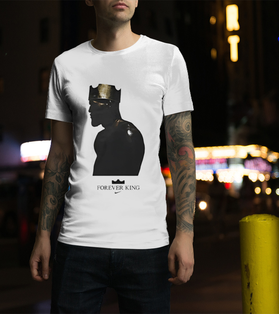 LeBron James Forever King Gold Crown Silhouette Nike T-Shirt