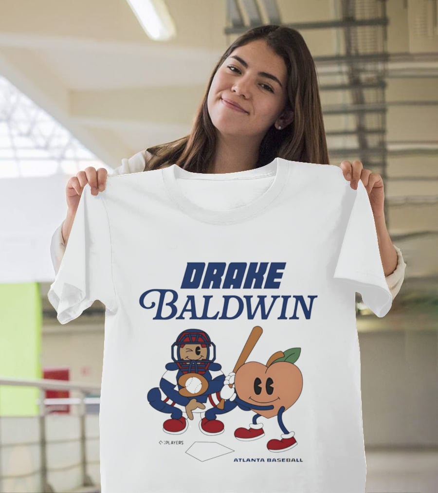 Drake Baldwin Animated Players Atlanta Baseball Peachtree T-Shirt