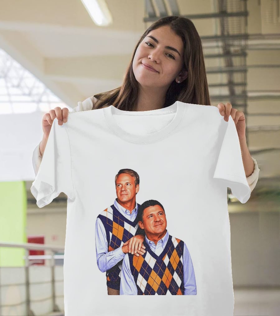 LSU Coaches Step Brothers Argyle Sweater Lane Kiffin T-Shirt