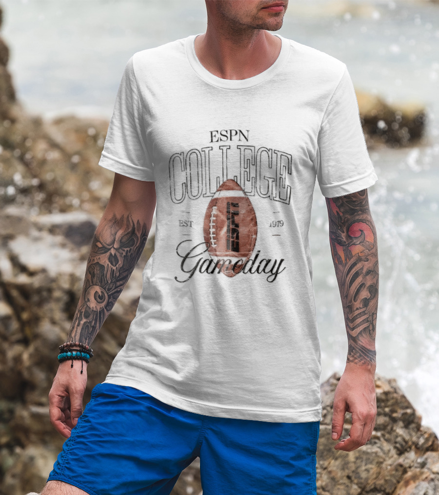 ESPN College Gameday Established 1979 Distressed Football T-Shirt