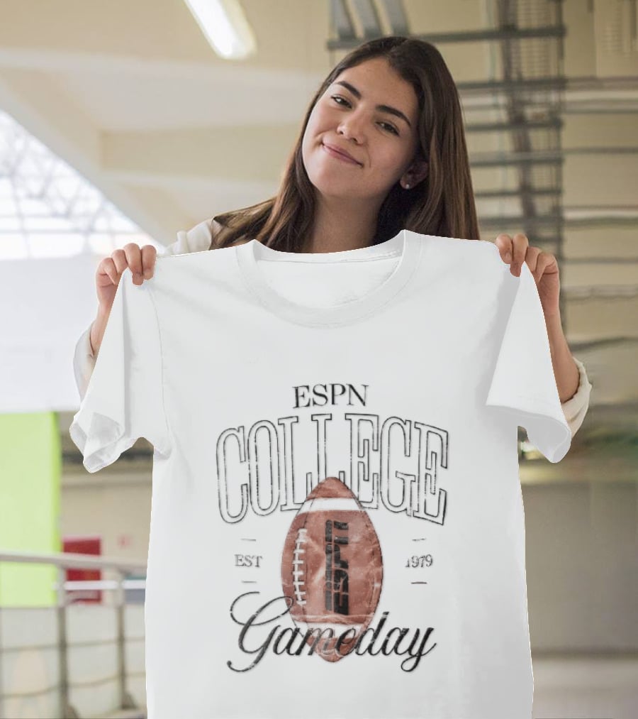 ESPN College Gameday Established 1979 Distressed Football T-Shirt
