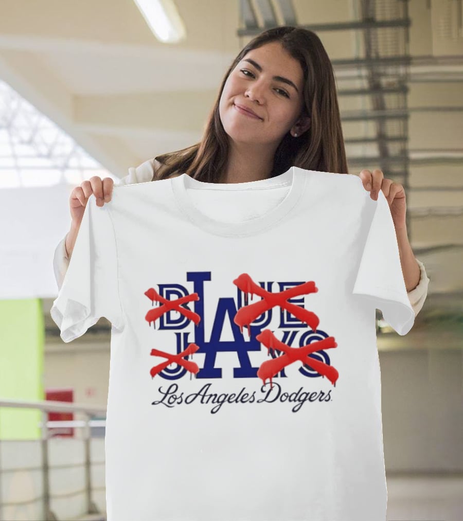 Blue Jays Los Angeles Dodgers Dripping Red X Marks T-Shirt