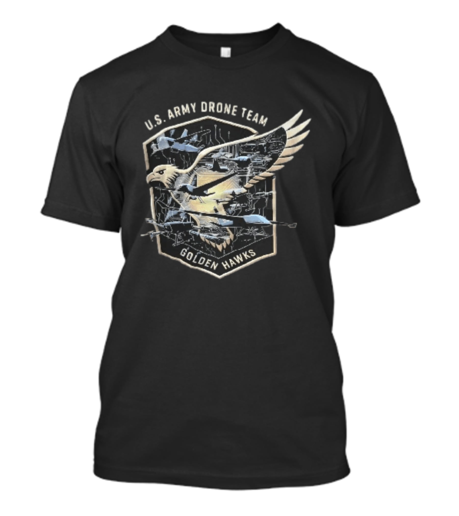 U.S. Army Drone Team Golden Hawks UAV Aircraft Eagle Circuit Board T-Shirt