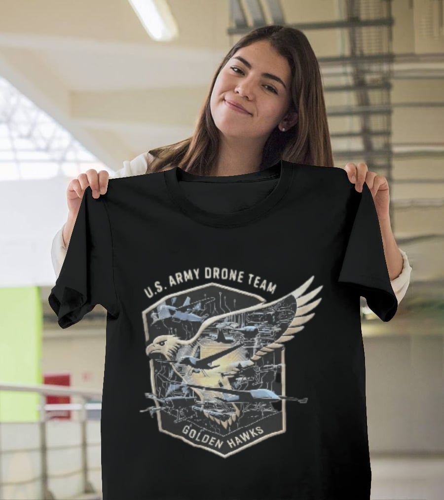 U.S. Army Drone Team Golden Hawks UAV Aircraft Eagle Circuit Board T-Shirt