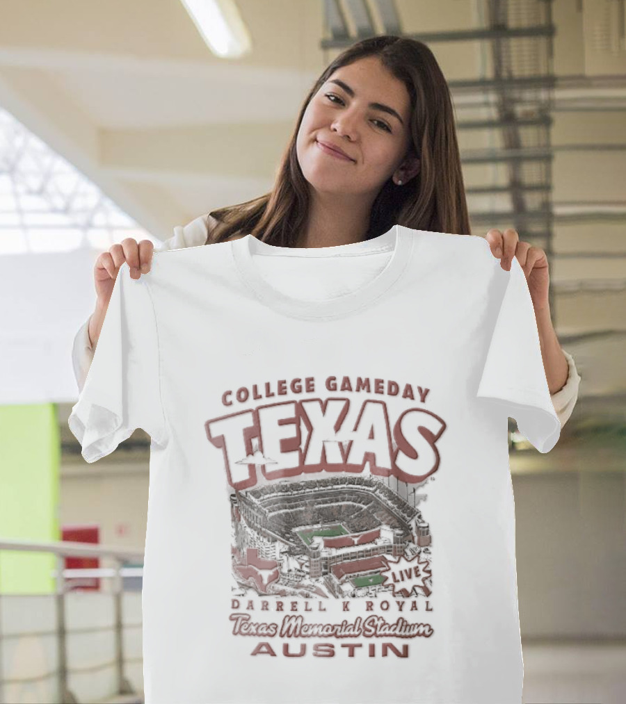 Texas College Gameday Darrell K Royal Memorial Stadium Austin T-Shirt