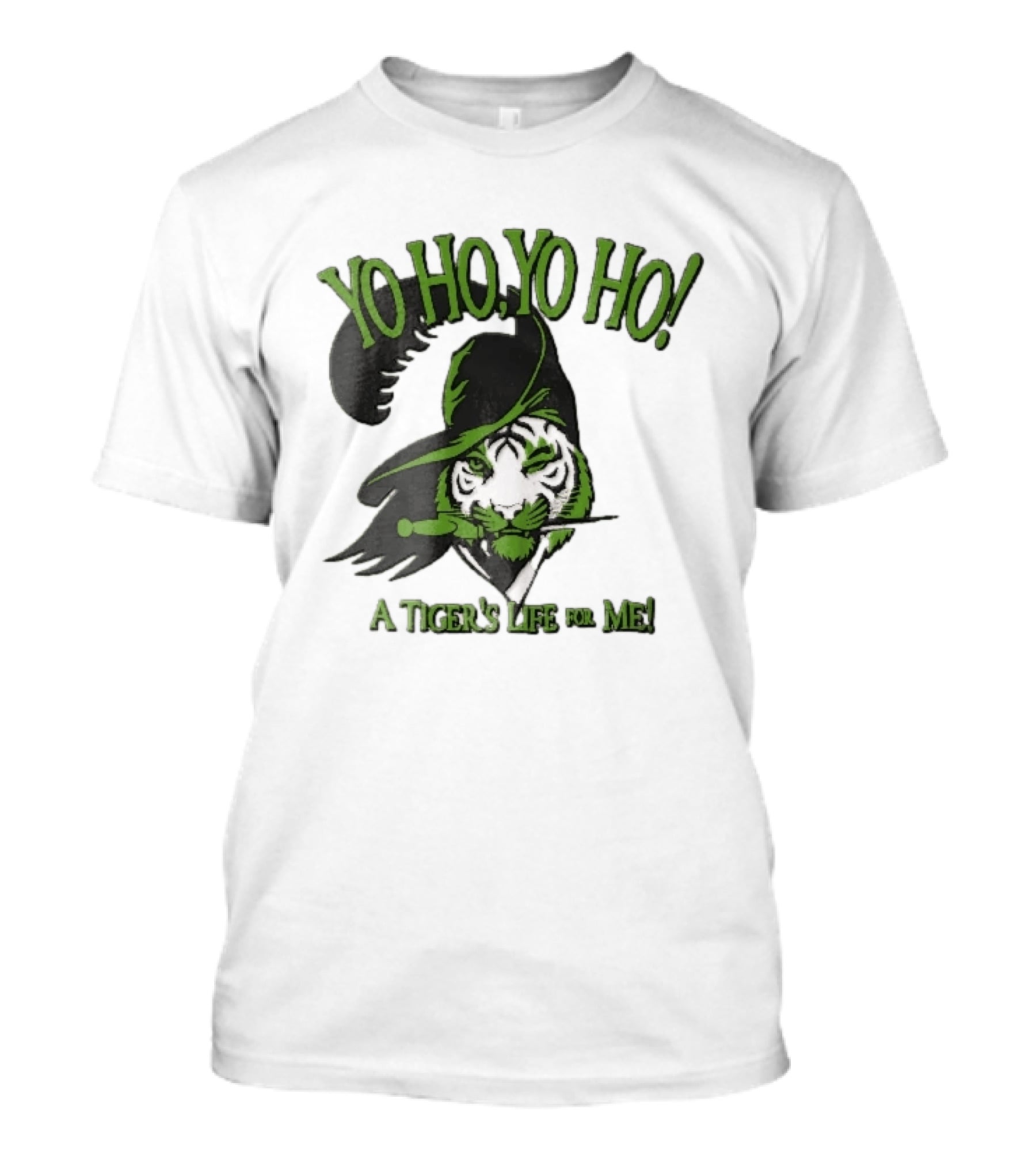 Yo Ho Yo Ho Pirate Tiger Winking Dagger A Tiger's Life For Me T-Shirt