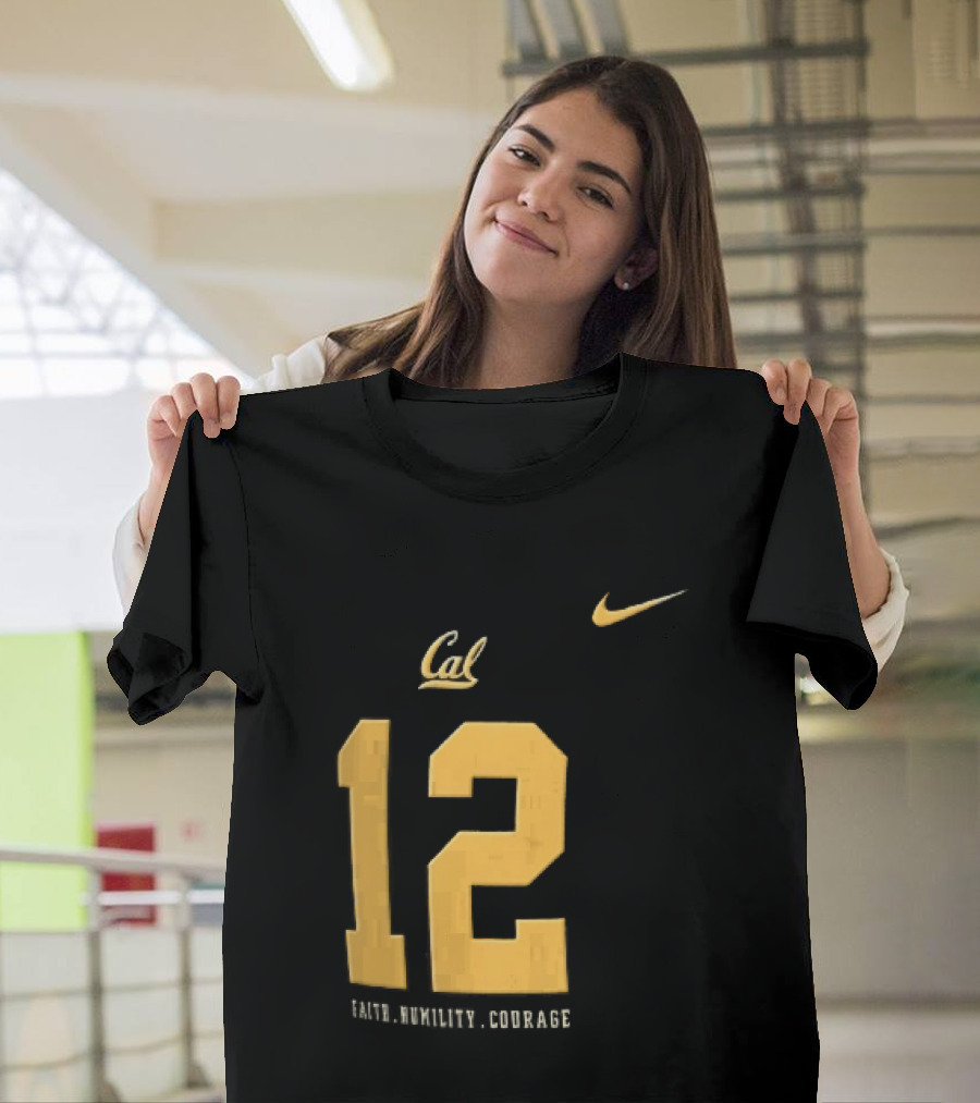 California Golden Bears Number 12 Nike Faith Humility Courage T-Shirt