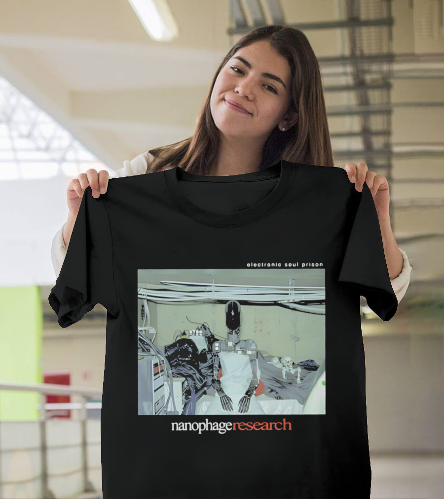 Electronic Soul Prison Nanophage Research Robot Skeleton Laboratory T-Shirt