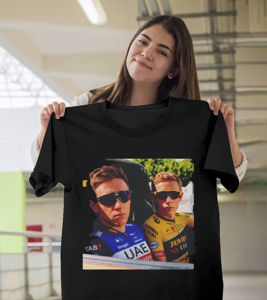UAE Team Emirates And Jumbo Visma Cycling Rivals Tadej Pogačar Jonas Vingegaard T-Shirt