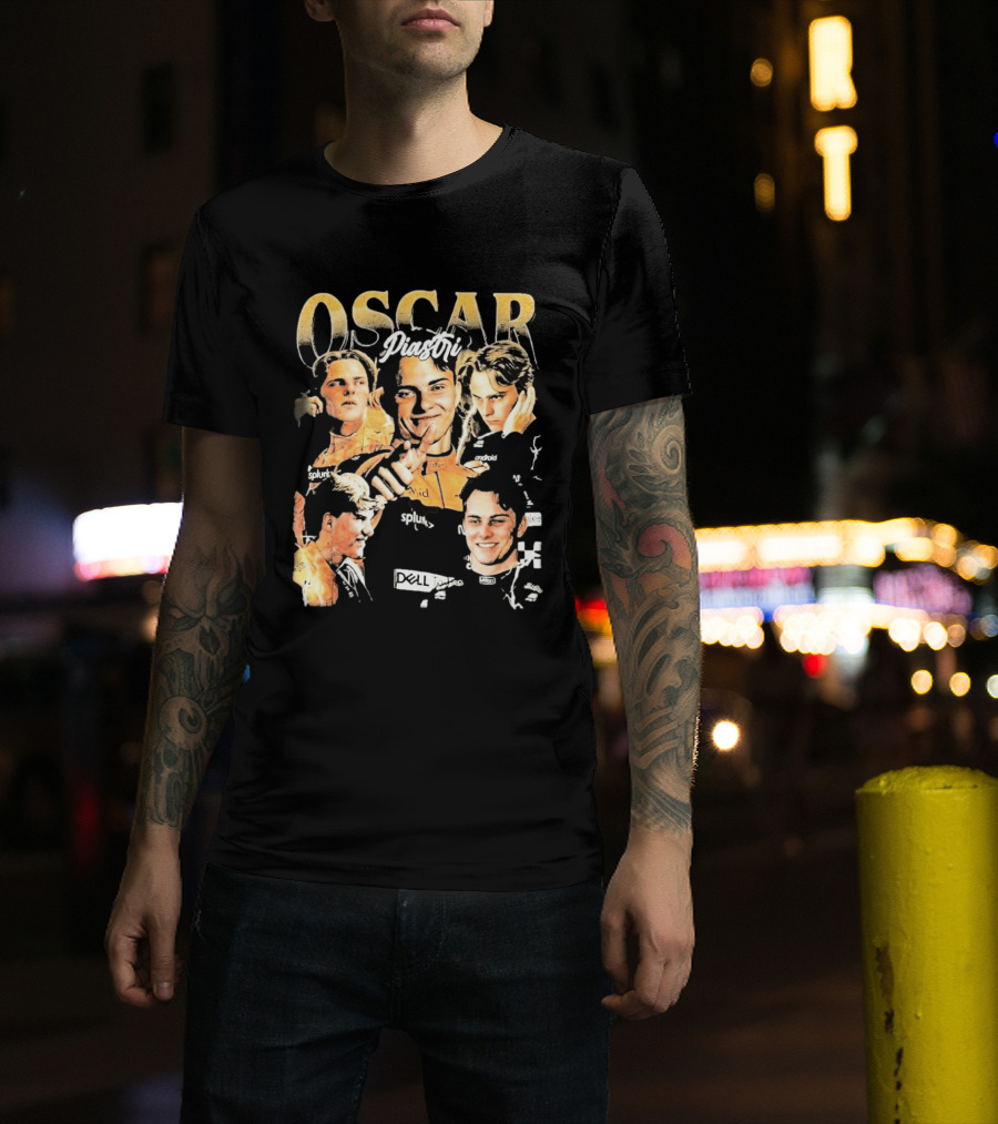 Oscar Piastri Splunk Dell Collage 2026 T-Shirt