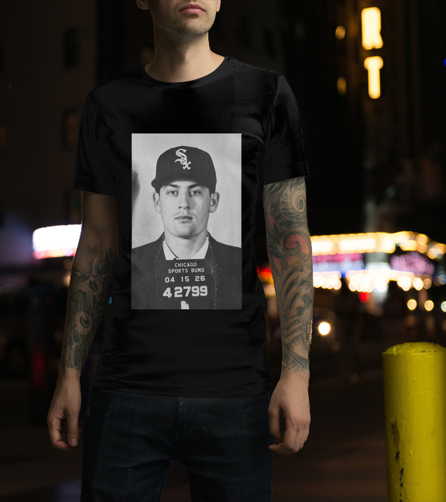Tristan Peters Chicago Sports Bums Sam Antonacci White Sox Shot T-Shirt