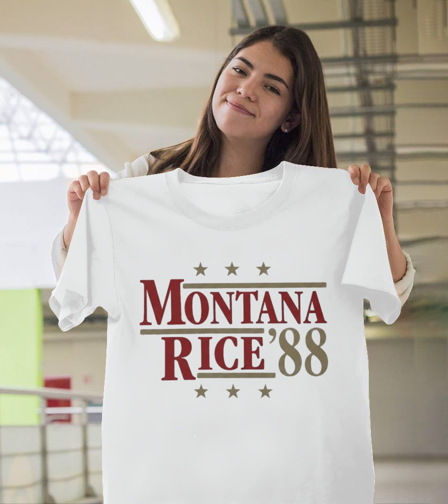 Montana Rice '88 Vintage Style With Stars T-Shirt