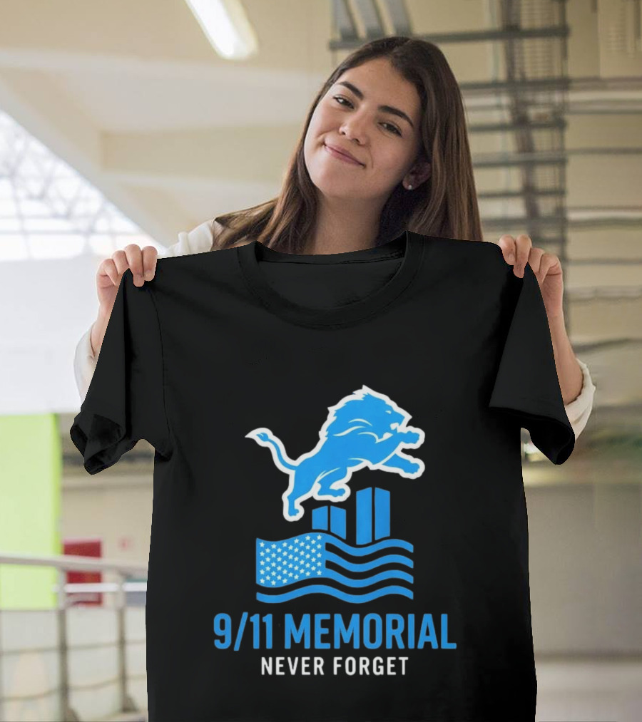 Detroit Lions 9/11 Memorial Never Forget 2026 T-Shirt