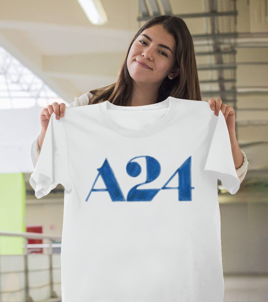 A24 Blue Watercolor Texture T-Shirt