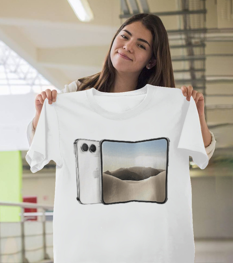Apple Foldable Smartphone Concept Desert Landscape Screen T-Shirt