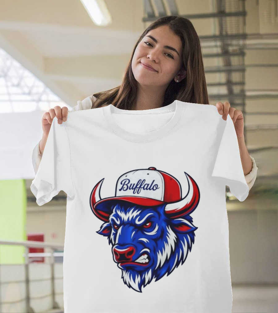 Buffalo Bison Bull Hat Sports T-Shirt