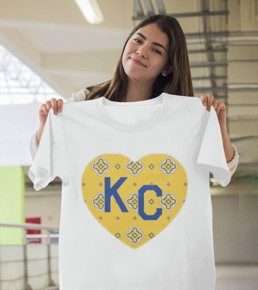 Charlie Hustle KC Heart Plaza Fair Mosaic White T-Shirt