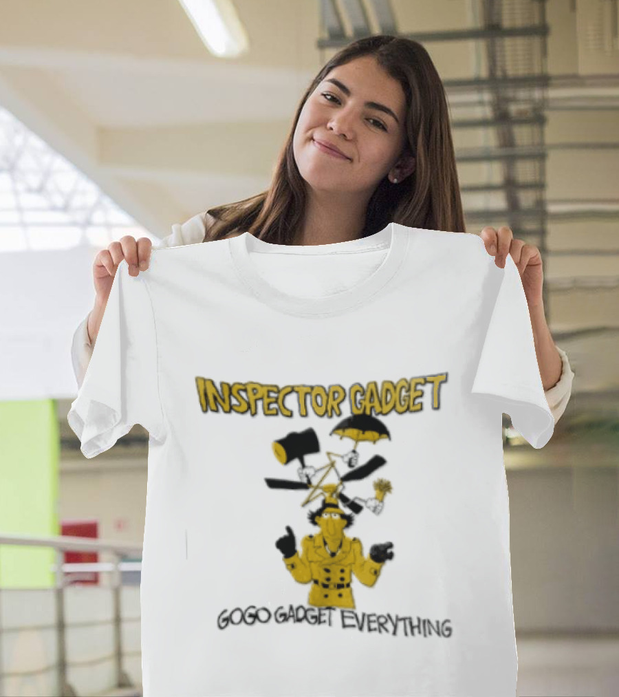 Inspector Gadget GoGo Gadget Everything Phrases And Iconic Imagery From The Classic Animated Series T-Shirt