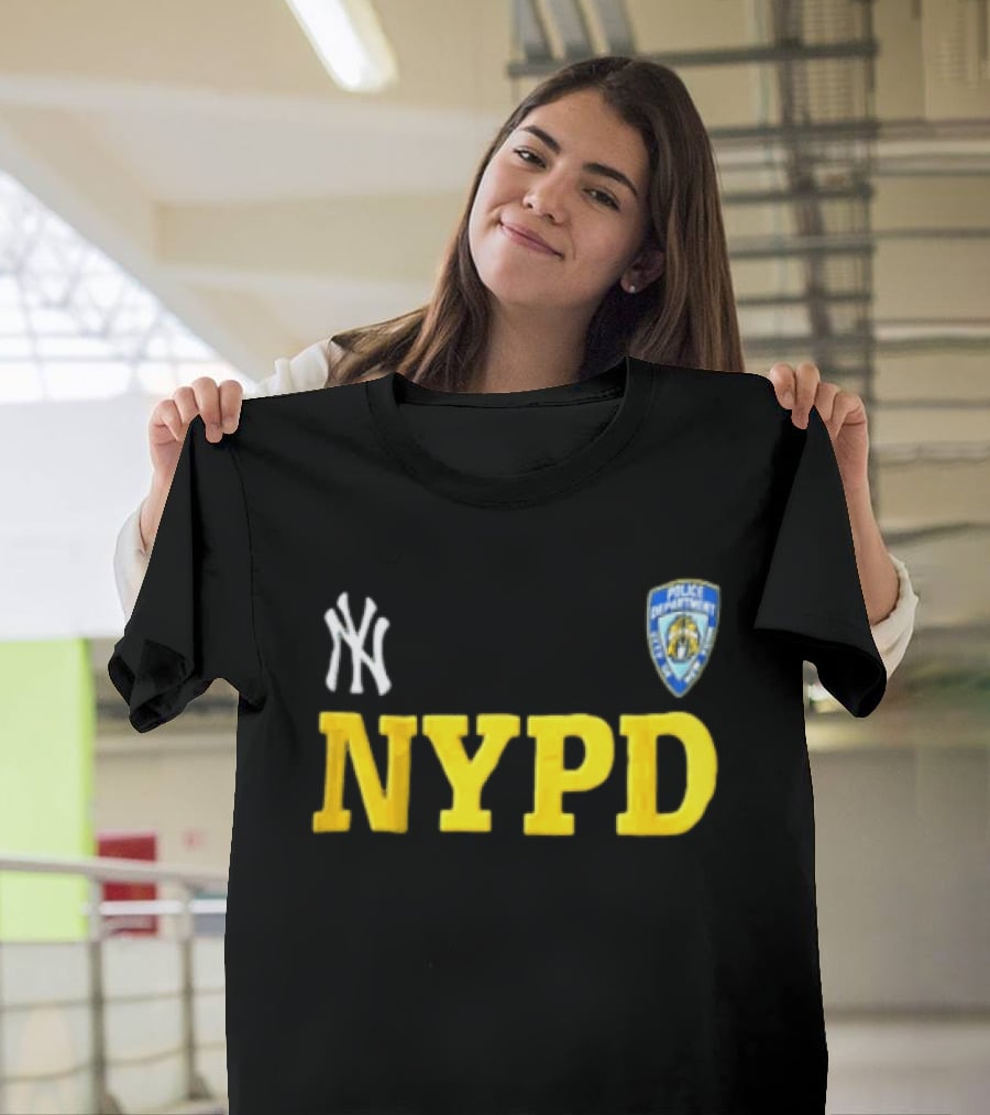 2026 New York Yankees NYPD Collaboration NY Logo And Police T-Shirt