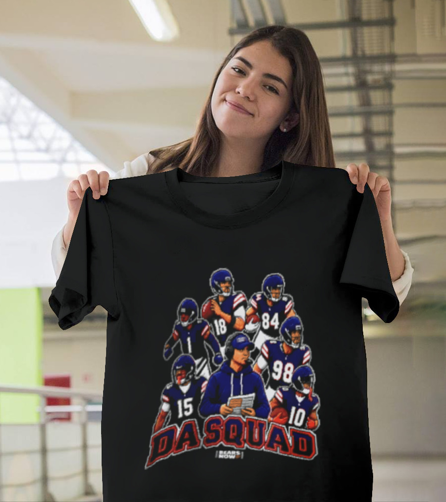 Da Squad Bears Now Team Players Huddle Formation T-Shirt