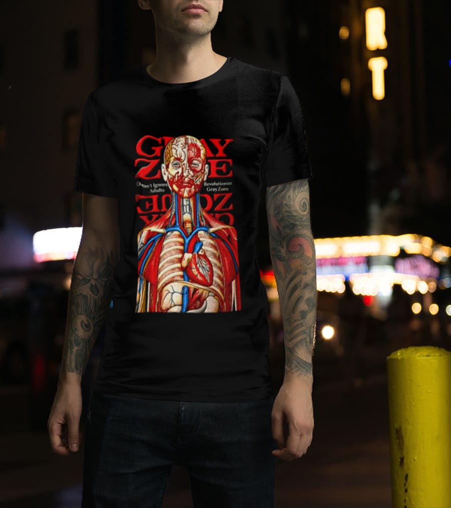 Grayzone Dont Ignore Revolutionize Anatomical Human Body Diagram T-Shirt