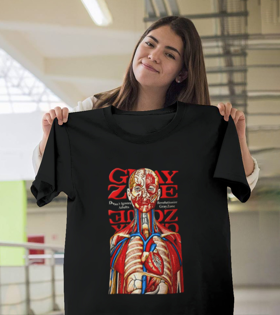 Grayzone Dont Ignore Revolutionize Anatomical Human Body Diagram T-Shirt