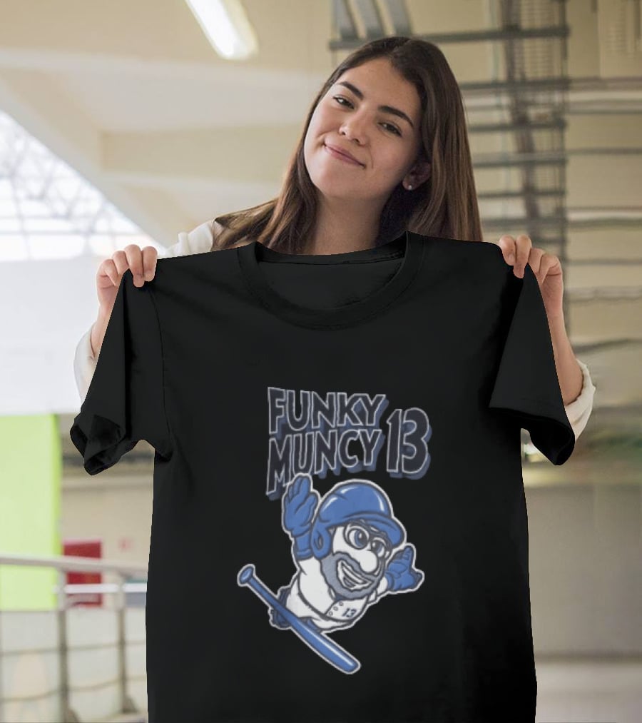 Funky Muncy 13 Baseball Cartoon T-Shirt
