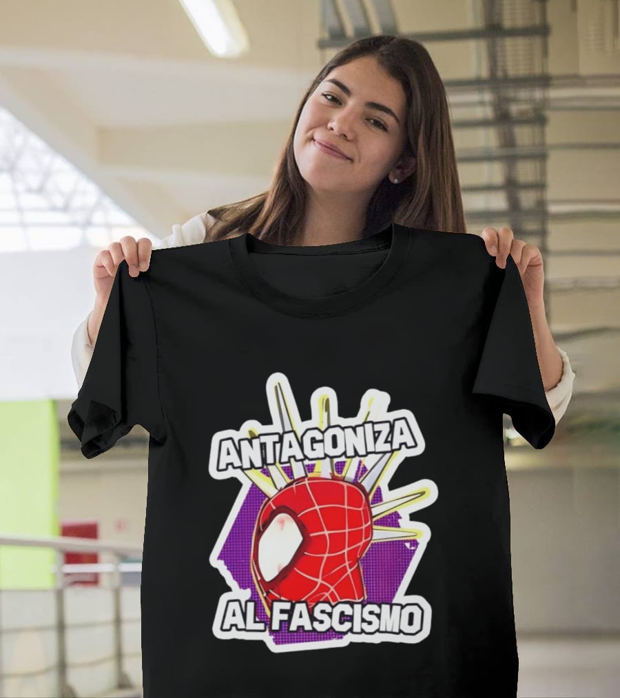 Antagoniza Al Fascismo Spider Man Anti Fascist T-Shirt
