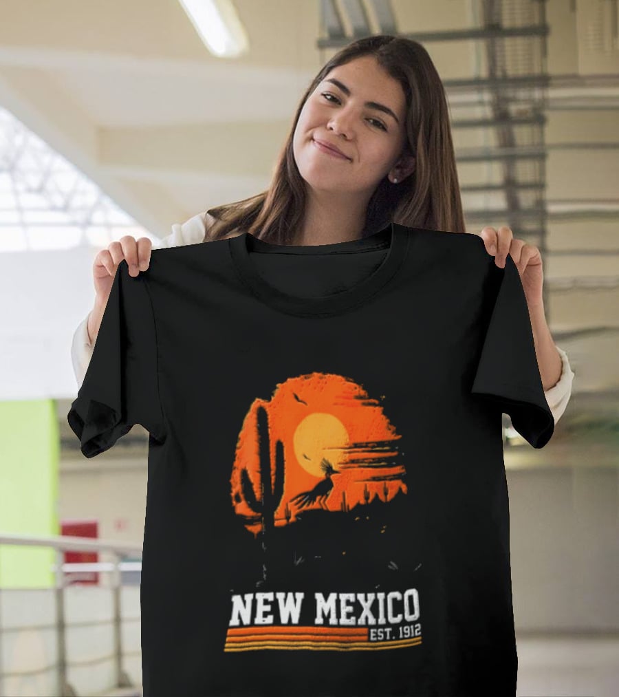 New Mexico Cactus Desert Vibes Est. 1912 Sun T-Shirt