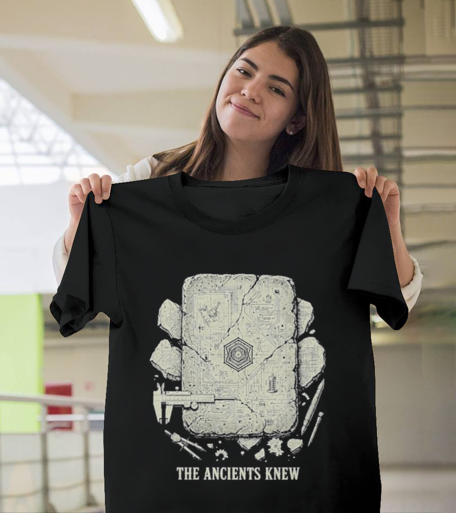 The Ancients Knew Ancient Technology Archaeology Symbols And Tools T-Shirt