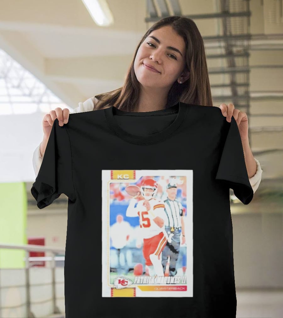 Kansas City Chiefs Patrick Mahomes II 2026 Topps Football Quarterback Trading Card T-Shirt