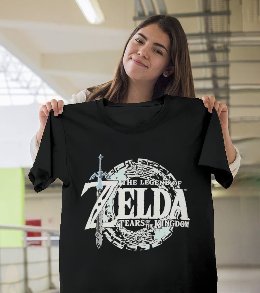 The Legend Of Zelda Tears Of The Kingdom Logo And Master Sword Element T-Shirt