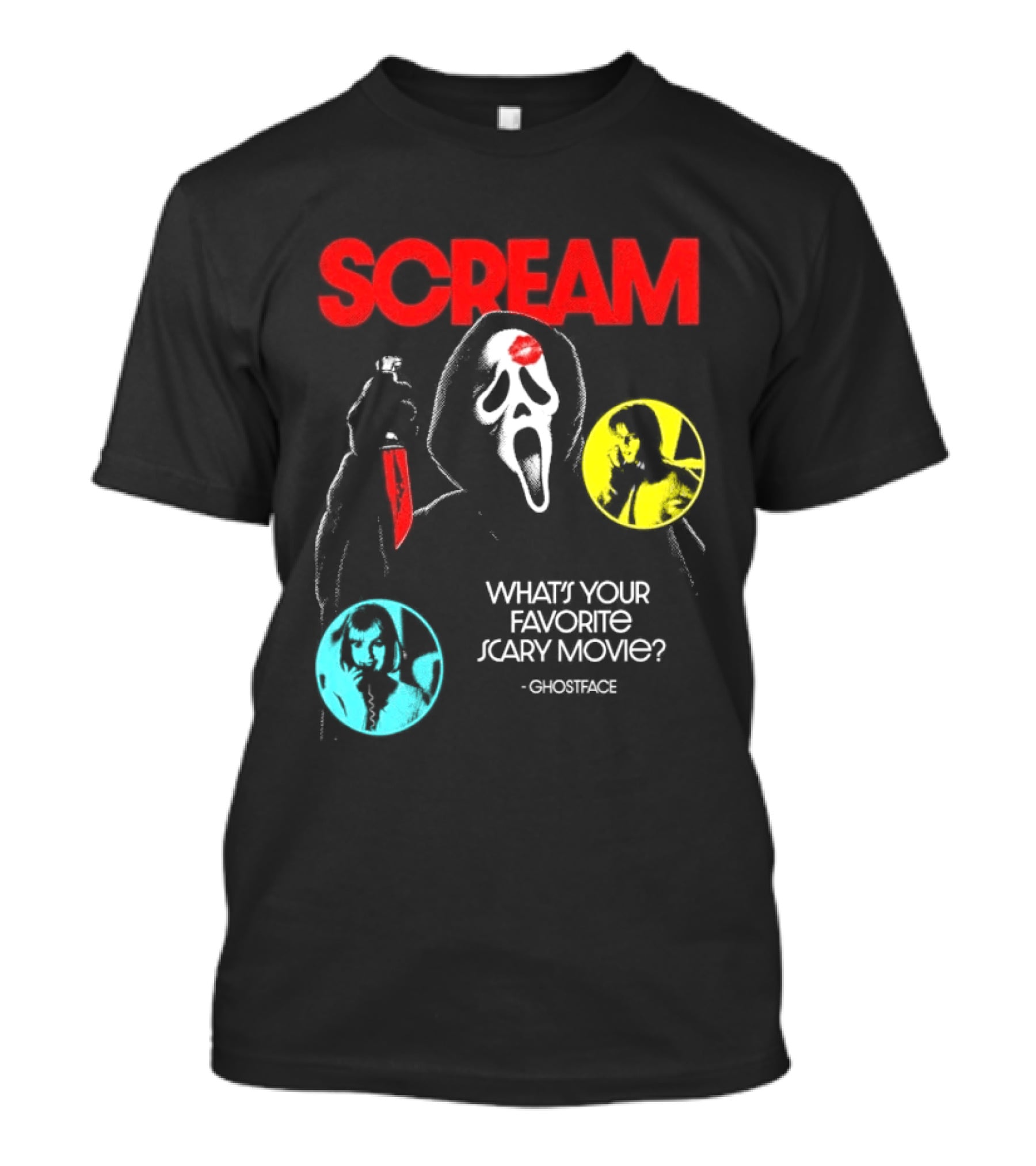 Scream Ghostface What's Your Favorite Scary Movie? T-Shirt