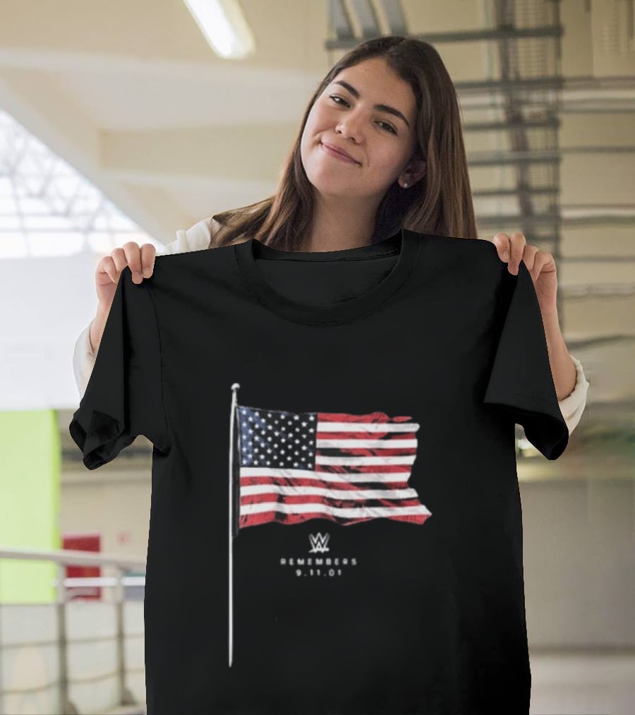 WWE Remembers 9 11 25th Anniversary American Flag 2026 T-Shirt