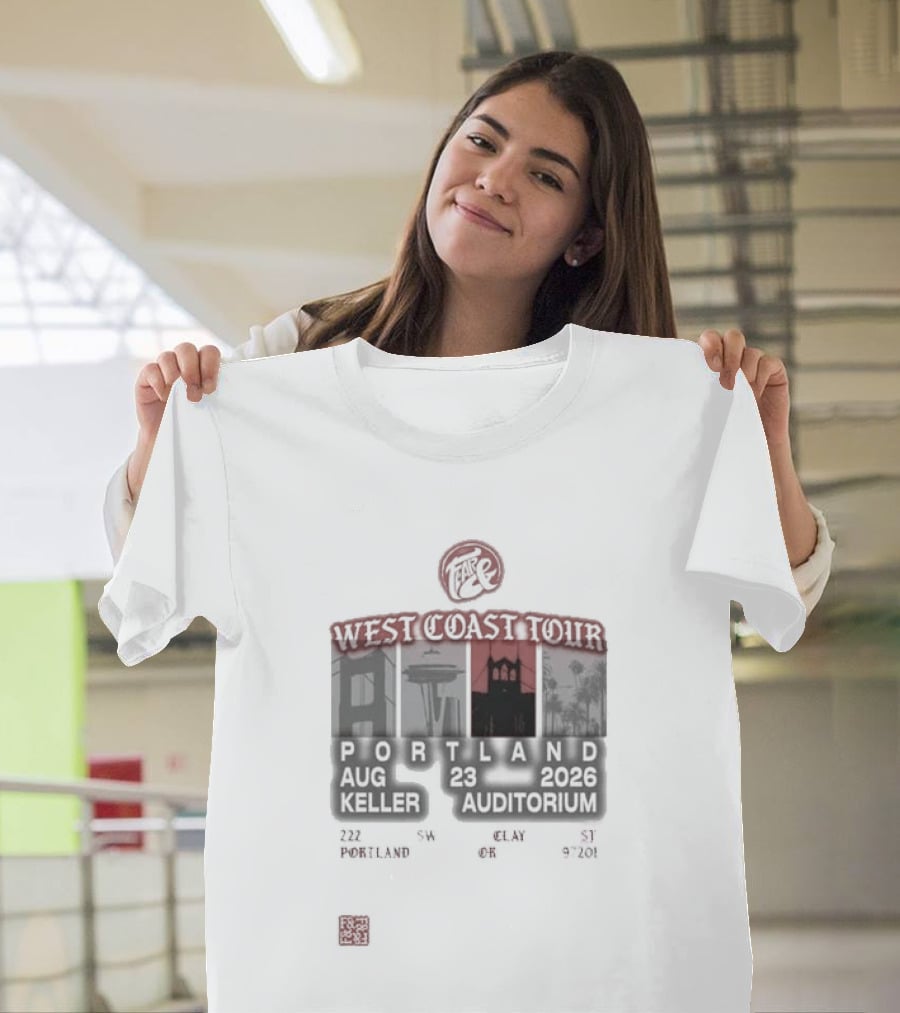 Fearandpod Portland Keller Auditorium August 26 West Coast Tour 2026 T-Shirt