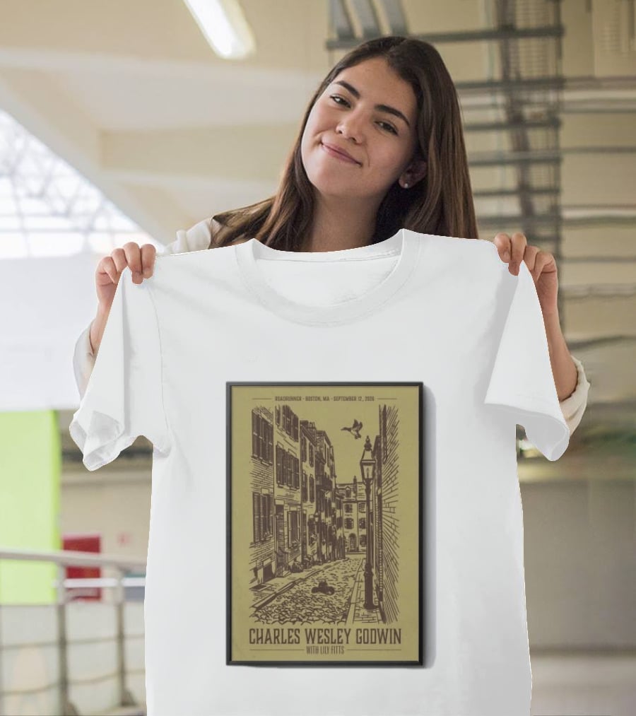 Roadrunner Boston MA September 12 2026 Charles Wesley Godwin With Lily Fitts T-Shirt