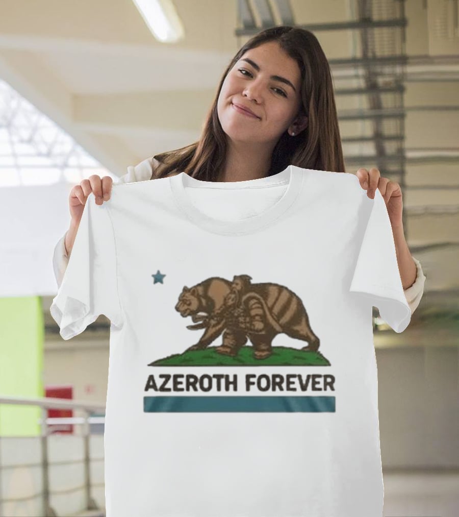 World Of Warcraft Azeroth Forever 2026 Special New California Republic Bear Warrior T-Shirt