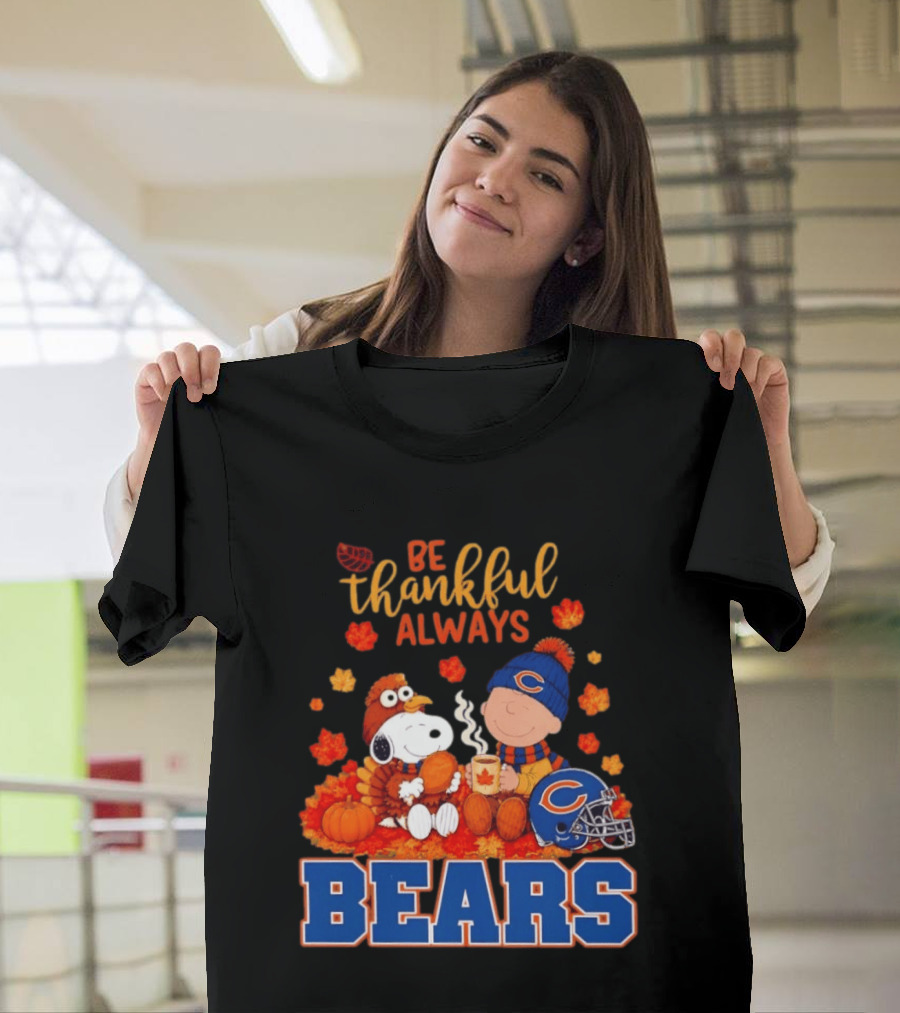 Be Thankful Always Snoopy And Charlie Brown Bears T-Shirt