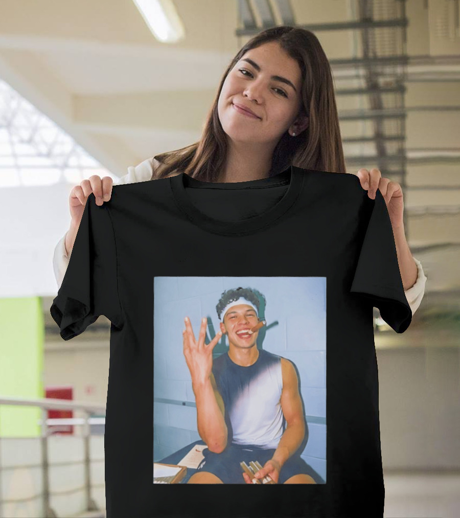 Ben Shelton Smoking Cigar Hand Gesture Victory Celebration T-Shirt