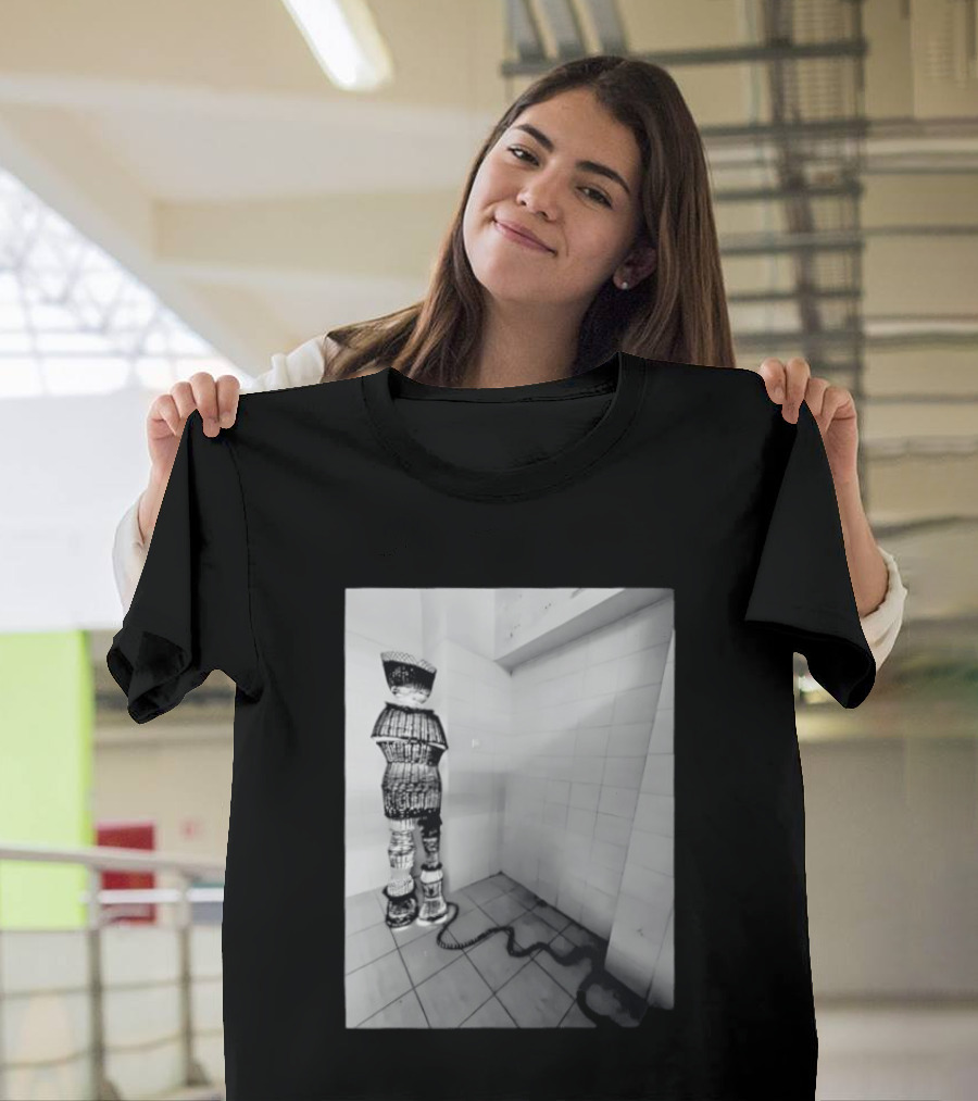 Calgary AeroMexico Airlines Winter Wonderland Robotic Figure In Monochrome Tile Room T-Shirt