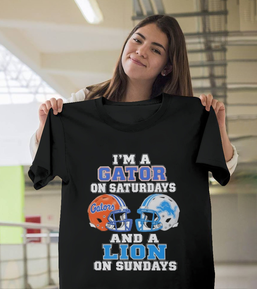 Gator Saturdays Lion Sundays Sports Fan Gear T-Shirt