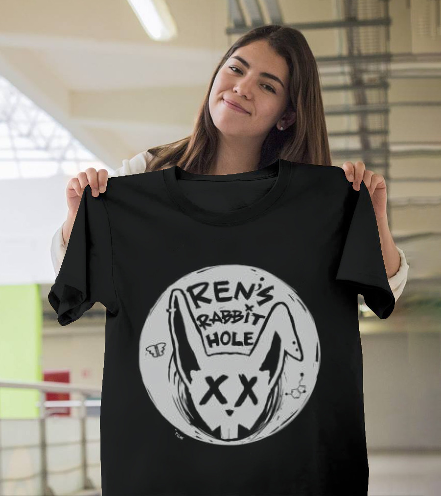 Ren's Rabbit Hole XX Bunny Graphic On Circle T-Shirt