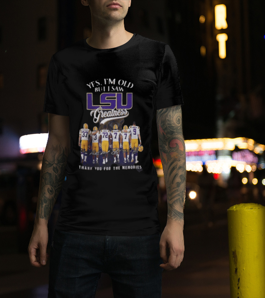 LSU Greatness Thank You For The Memories Football Legends Reunion T-Shirt