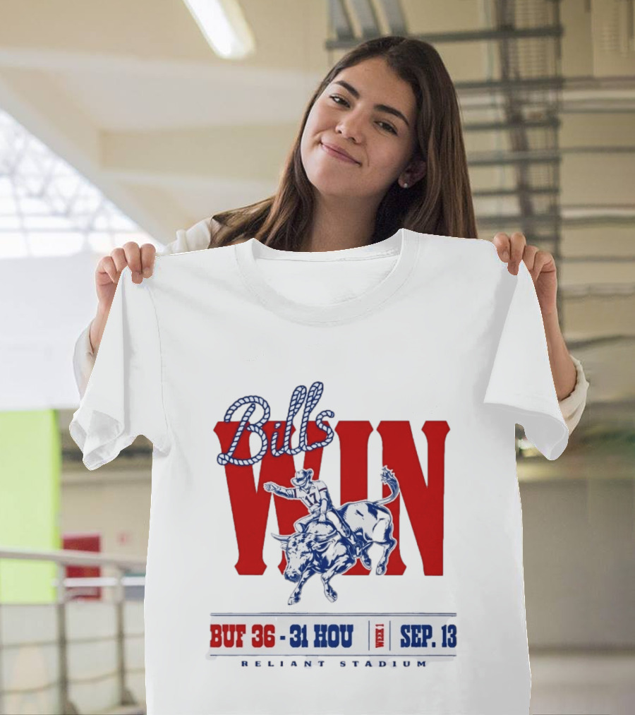 Bills Win Buffalo Vs Houston Cowboy Rodeo Reliant Stadium Sep 13 T-Shirt
