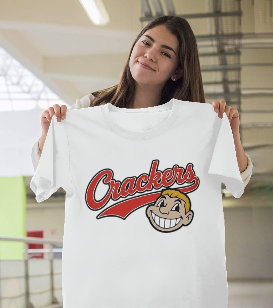Crackers Logo Vintage Style Cartoon Face T-Shirt