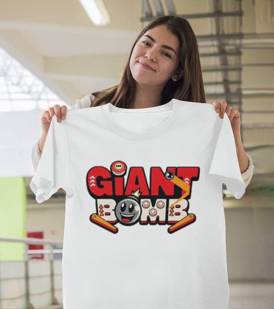 Giant Bomb Pinball Arcade Game Logo Retro Style Hat T-Shirt