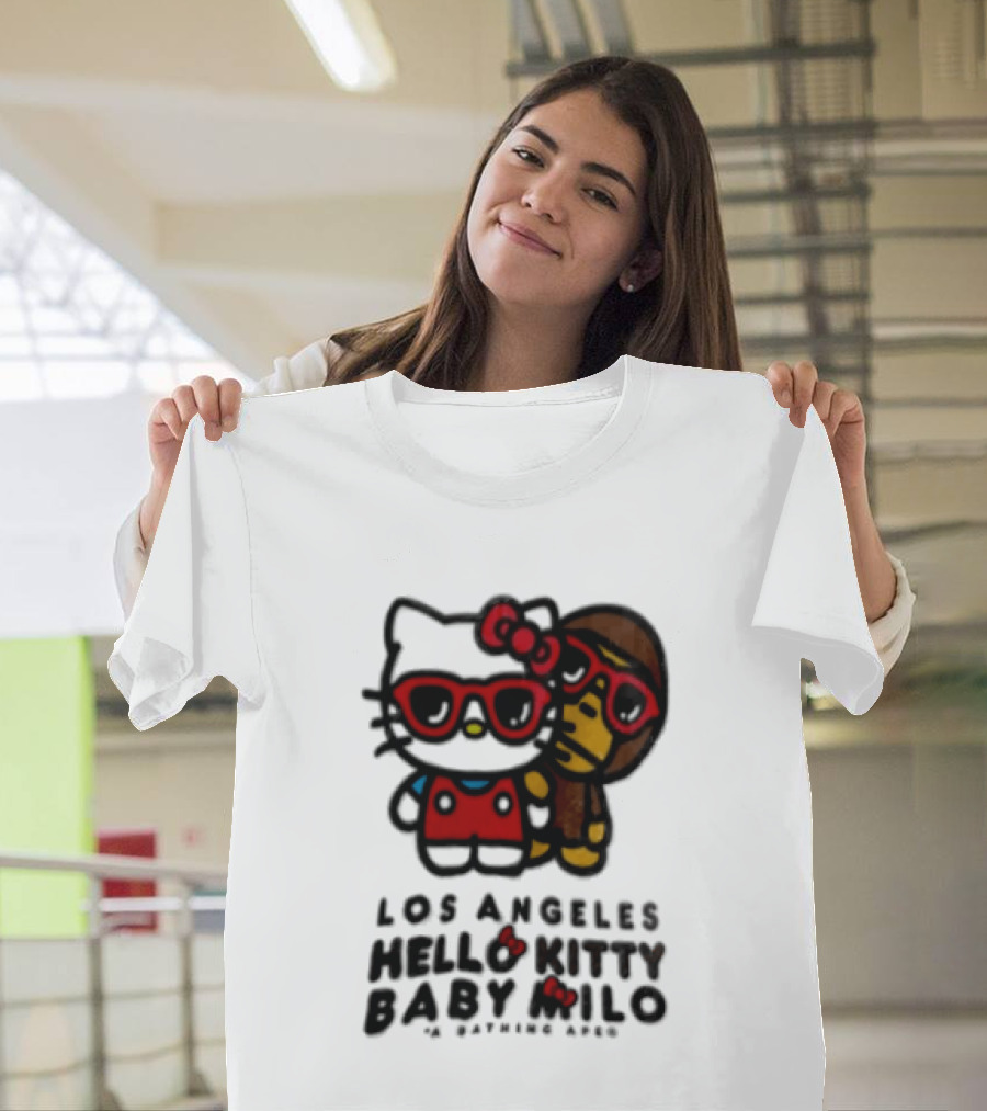 Los Angeles Hello Kitty Baby Milo A Bathing Ape Collaboration T-Shirt
